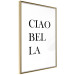 Wall Poster Ciao Bella - black and white minimalist composition with Italian writings 135907 additionalThumb 19