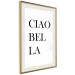 Wall Poster Ciao Bella - black and white minimalist composition with Italian writings 135907 additionalThumb 20