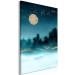 Canvas Misty Moon (1-piece) Vertical - landscape in the moonlight 136007 additionalThumb 2