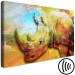 Canvas Art Print Rhinoceros (1-piece) Wide - multicolored exotic animal 137007 additionalThumb 6