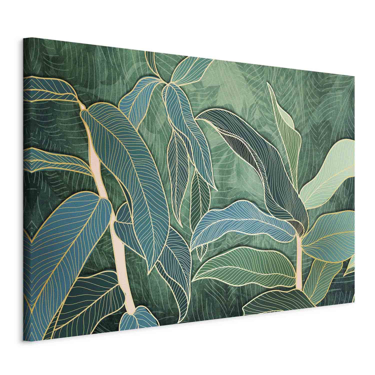 Canvas Print Expressive Leaves (1-piece) Wide - landscape of exotic leaves 137307 additionalImage 2