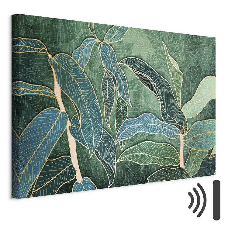 Canvas Print Expressive Leaves (1-piece) Wide - landscape of exotic leaves 137307 additionalImage 8