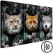 Canvas Art Print Forest Dwellers (3-piece) - three cats among dense jungle leaves 138607 additionalThumb 6