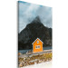 Canvas Art Print Northern Shore (1-piece) Vertical - house by the sea and mountains in the background 138707 additionalThumb 2