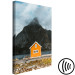 Canvas Art Print Northern Shore (1-piece) Vertical - house by the sea and mountains in the background 138707 additionalThumb 6