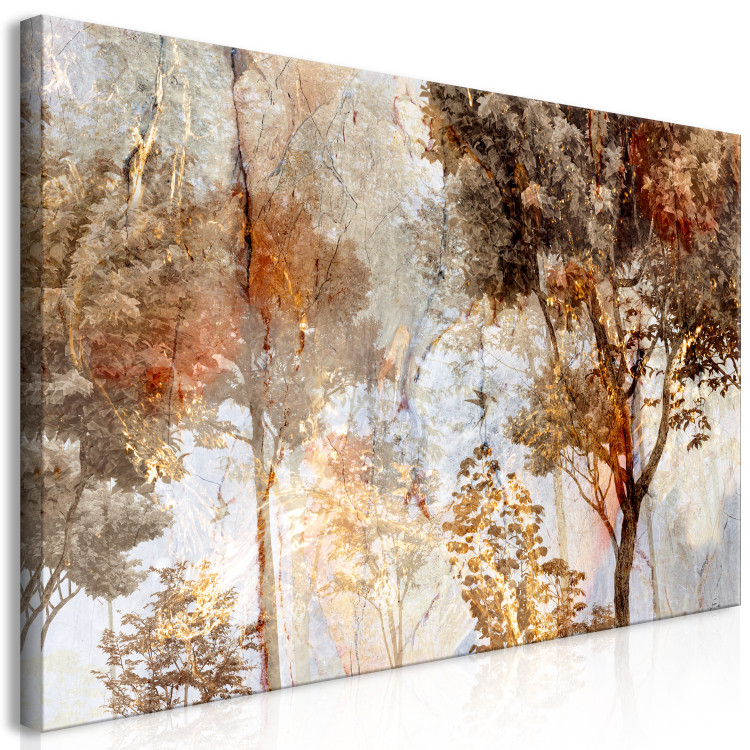 Canvas Print In the Enchanted Forest (1-piece) Wide - picturesque landscape in sepia 142707 additionalImage 2