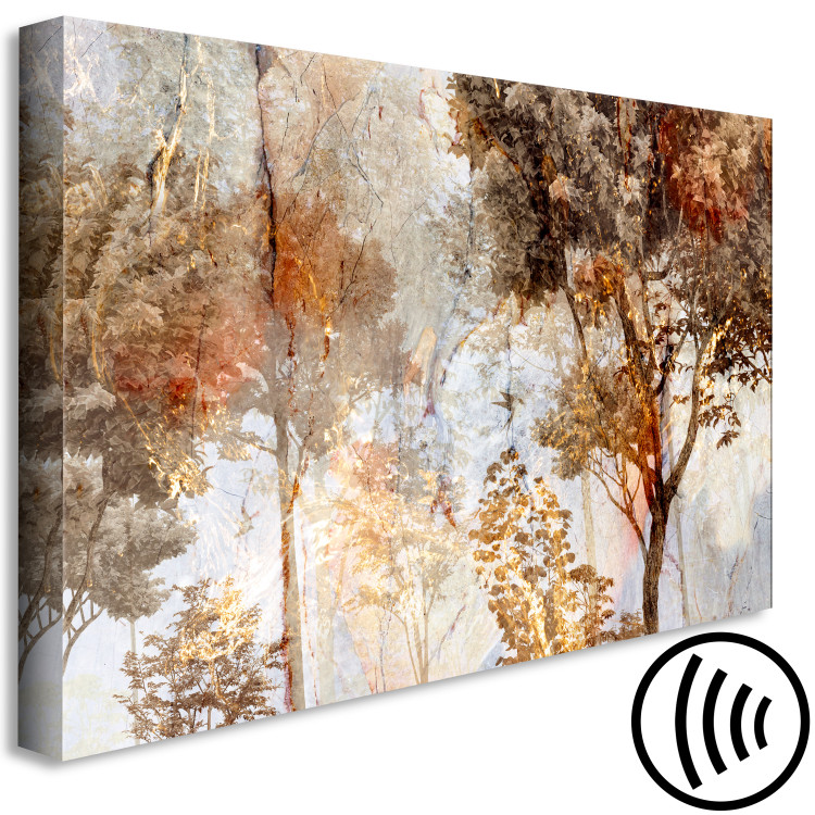 Canvas Print In the Enchanted Forest (1-piece) Wide - picturesque landscape in sepia 142707 additionalImage 6