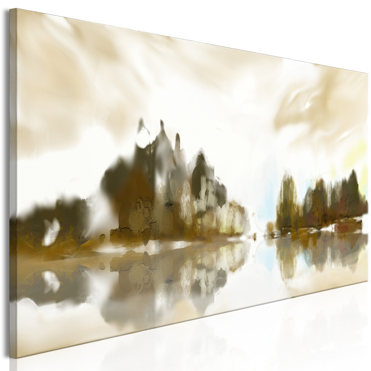 Canvas Sepia Autumn Landscape (1-piece) Narrow - delicate abstraction 143707 additionalImage 2