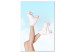 Canvas Print Roller Skates Against Blue Sky (1-piece) - woman's legs up in the air 144107