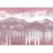 Photo Wallpaper Hazy Landscape - View of the Mountains and the Lake in Pink Shades 146007 additionalThumb 5