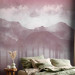 Photo Wallpaper Hazy Landscape - View of the Mountains and the Lake in Pink Shades 146007 additionalThumb 2