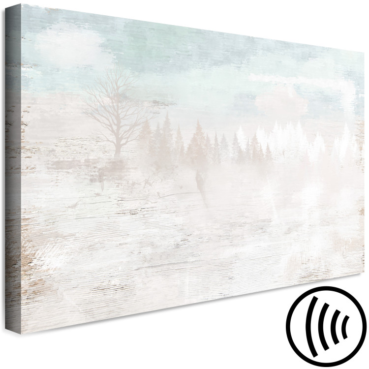 Canvas Art Print Calm Trees - Winter Landscape Painted in Soft Colors 146307 additionalImage 6
