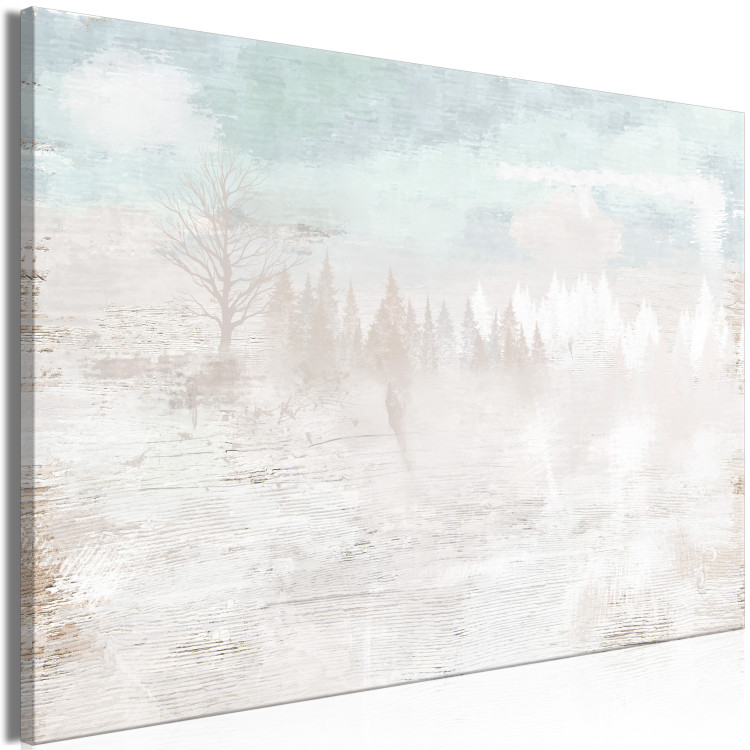 Canvas Art Print Calm Trees - Winter Landscape Painted in Soft Colors 146307 additionalImage 2