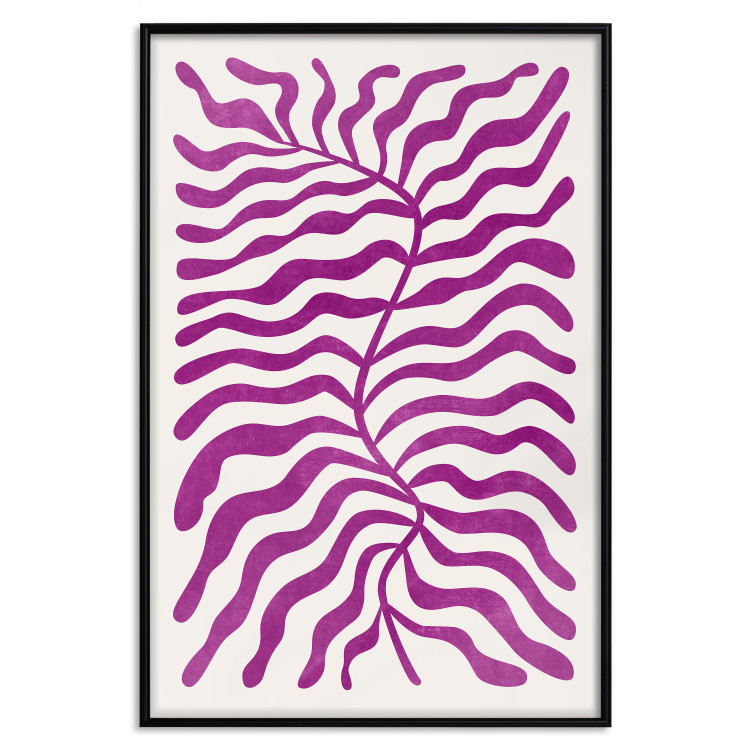 Wall Poster Geometric Abstraction - Light Purple Plant Shapes and Forms 149707 additionalImage 17