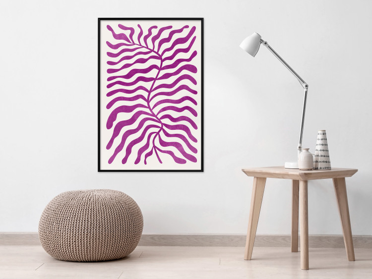Wall Poster Geometric Abstraction - Light Purple Plant Shapes and Forms 149707 additionalImage 12