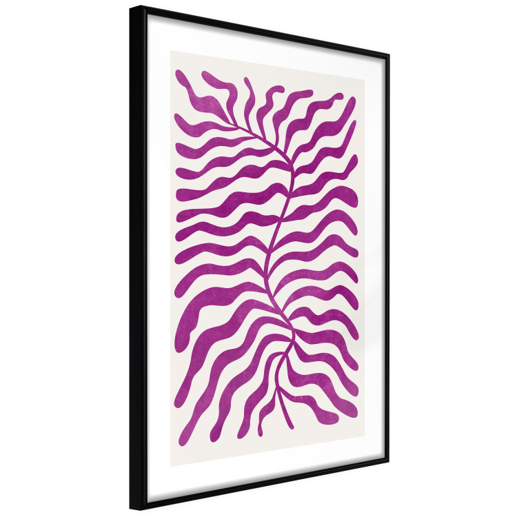 Wall Poster Geometric Abstraction - Light Purple Plant Shapes and Forms 149707 additionalImage 7