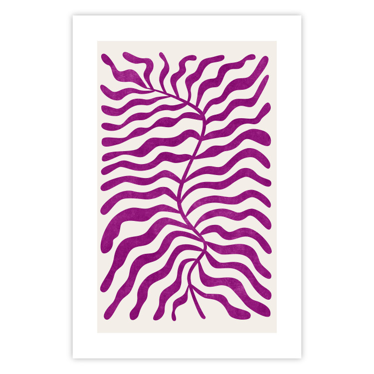 Wall Poster Geometric Abstraction - Light Purple Plant Shapes and Forms 149707 additionalImage 16