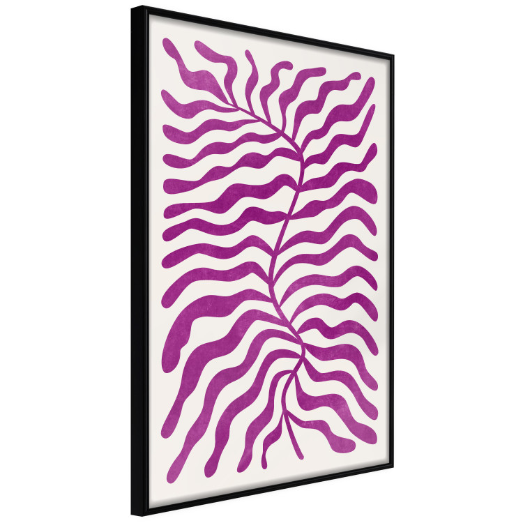 Wall Poster Geometric Abstraction - Light Purple Plant Shapes and Forms 149707 additionalImage 5