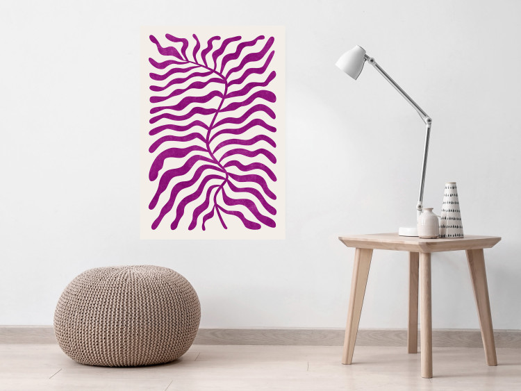 Wall Poster Geometric Abstraction - Light Purple Plant Shapes and Forms 149707 additionalImage 10
