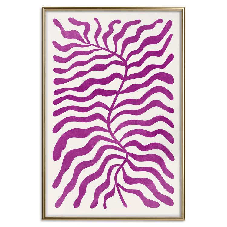 Wall Poster Geometric Abstraction - Light Purple Plant Shapes and Forms 149707 additionalImage 18