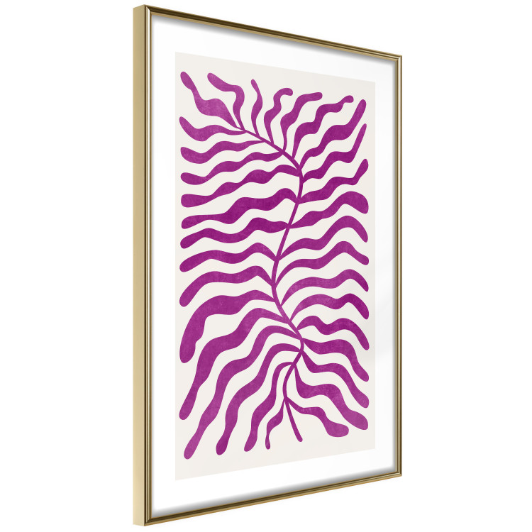 Wall Poster Geometric Abstraction - Light Purple Plant Shapes and Forms 149707 additionalImage 8