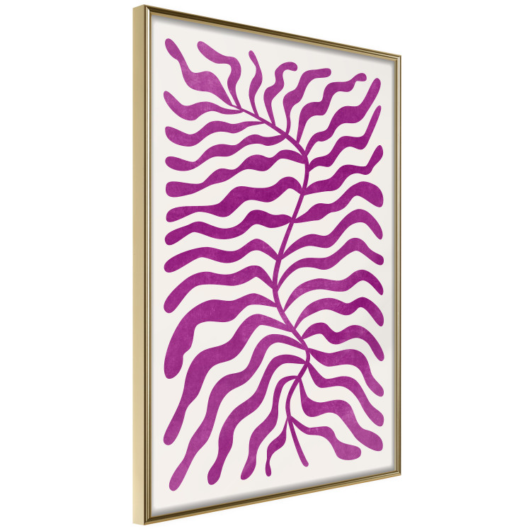 Wall Poster Geometric Abstraction - Light Purple Plant Shapes and Forms 149707 additionalImage 6