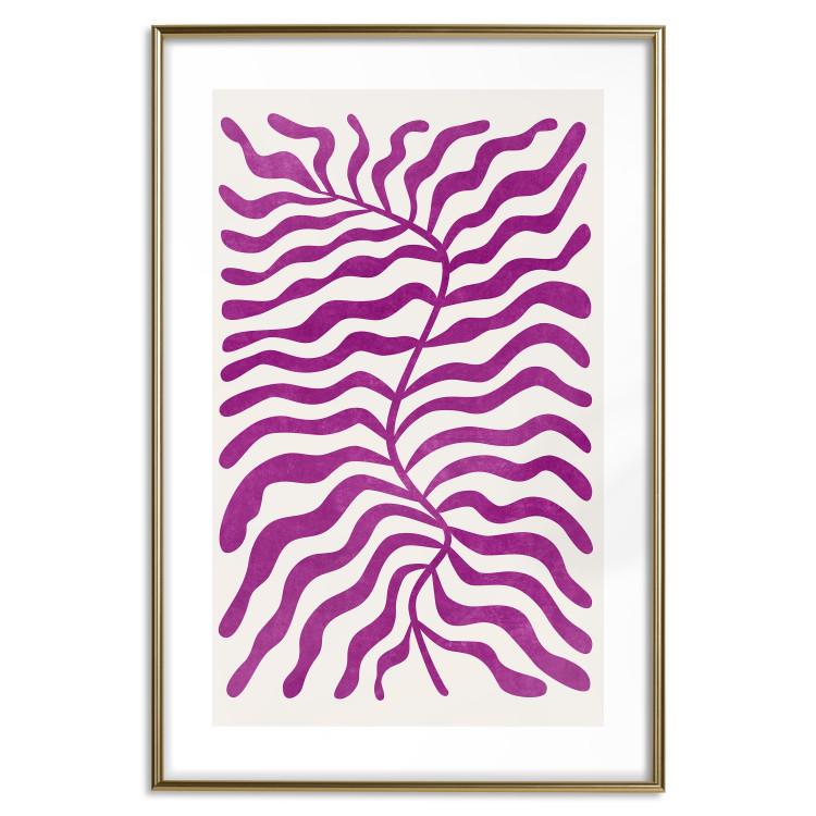 Wall Poster Geometric Abstraction - Light Purple Plant Shapes and Forms 149707 additionalImage 20