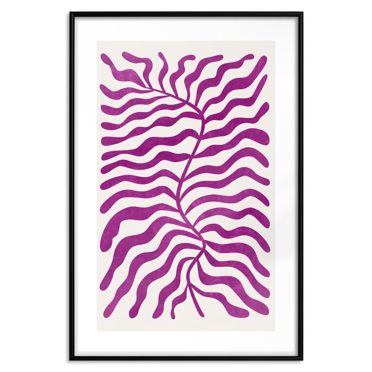 Wall Poster Geometric Abstraction - Light Purple Plant Shapes and Forms 149707 additionalImage 19