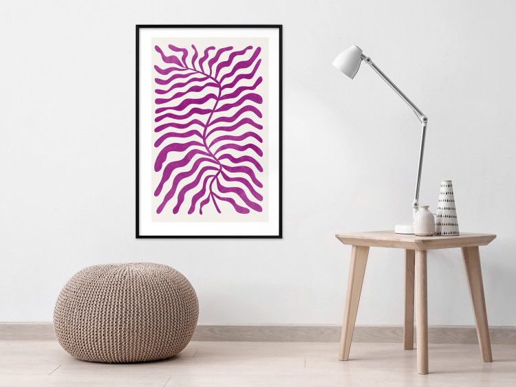 Wall Poster Geometric Abstraction - Light Purple Plant Shapes and Forms 149707 additionalImage 11