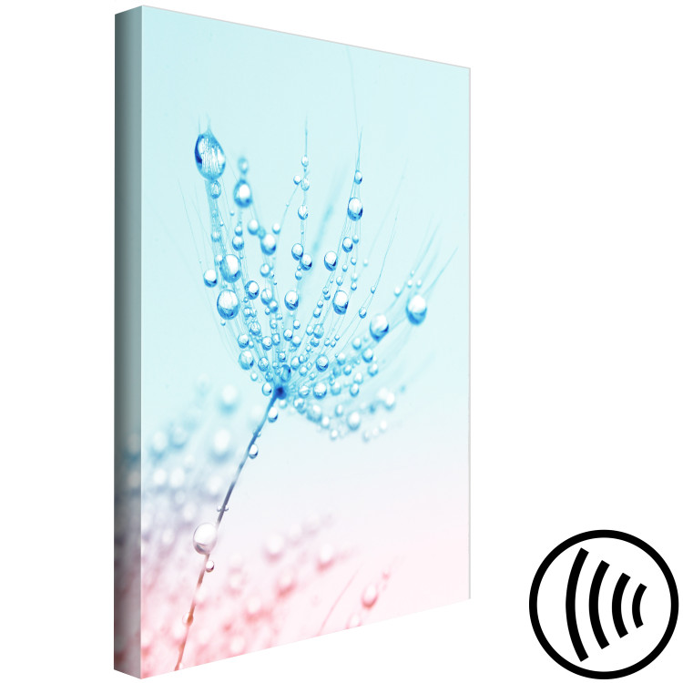 Canvas Art Print Dandelion - Plant in Blue Colors With Dew Drops 149807 additionalImage 6