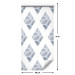 Wallpaper Pattern - Palm Leaves on Blue Diamonds Connected With White Stripes 149907 additionalThumb 7