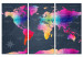 Canvas Art Print Maps: Colourful Crystals II 97407