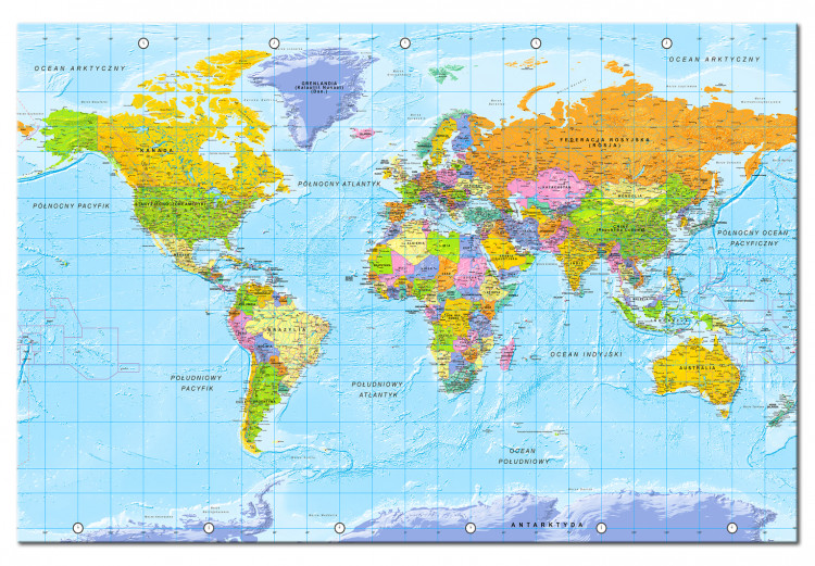 Decorative Pinboard World Map: Orbis Terrarum [Cork Map - Polish Text] 106517 additionalImage 2