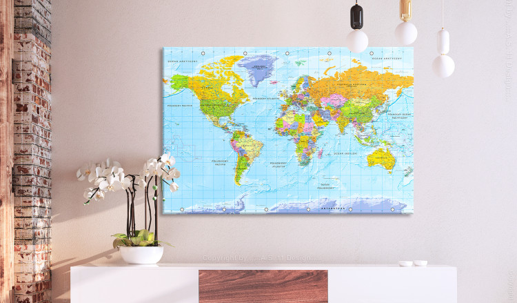 Decorative Pinboard World Map: Orbis Terrarum [Cork Map - Polish Text] 106517 additionalImage 3