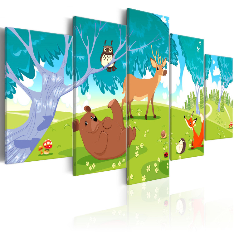 Canvas Friendly Animals (5 Parts) 106917 additionalImage 2