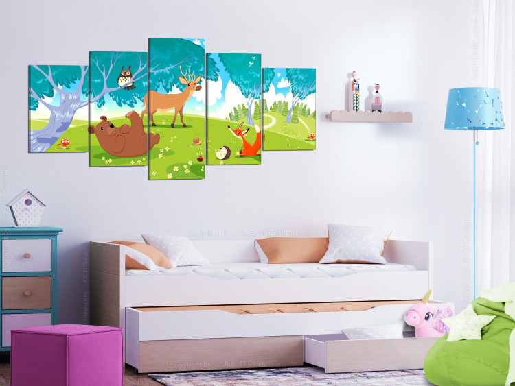 Canvas Friendly Animals (5 Parts) 106917 additionalImage 3