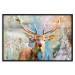 Poster Deer on Wood - abstraction with a forest animal and texts in the background 114417 additionalThumb 24