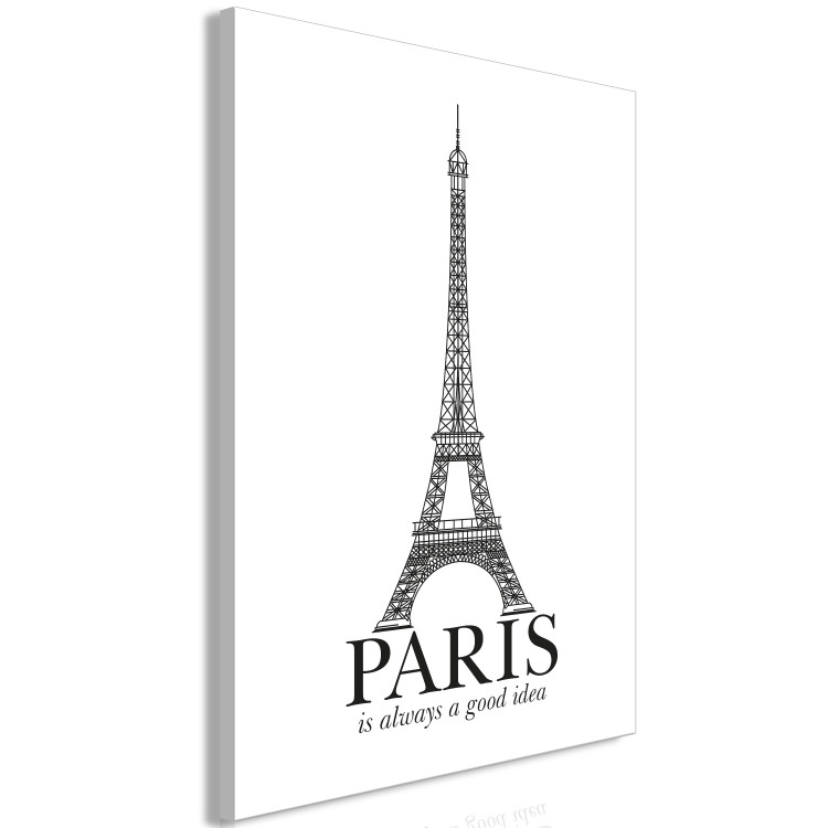 Canvas Print Paris Is Always a Good Idea (1 Part) Vertical 114617 additionalImage 2
