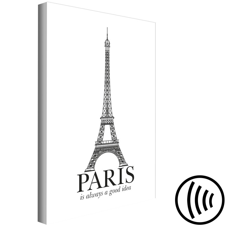 Canvas Print Paris Is Always a Good Idea (1 Part) Vertical 114617 additionalImage 6