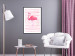 Poster Flamingo and Stripes - composition with a pink bird on a background of horizontal stripes 115317 additionalThumb 3