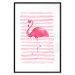 Poster Flamingo and Stripes - composition with a pink bird on a background of horizontal stripes 115317 additionalThumb 15