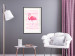 Poster Flamingo and Stripes - composition with a pink bird on a background of horizontal stripes 115317 additionalThumb 22