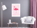 Poster Flamingo and Stripes - composition with a pink bird on a background of horizontal stripes 115317 additionalThumb 23
