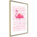 Poster Flamingo and Stripes - composition with a pink bird on a background of horizontal stripes 115317 additionalThumb 6