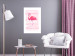 Poster Flamingo and Stripes - composition with a pink bird on a background of horizontal stripes 115317 additionalThumb 2