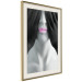 Wall Poster Mannequin - black and white abstraction with a woman's face with pink lips 117017 additionalThumb 5