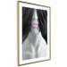 Wall Poster Mannequin - black and white abstraction with a woman's face with pink lips 117017 additionalThumb 10