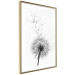Wall Poster Dandelion - black and white composition with delicate flower in the wind 117117 additionalThumb 6