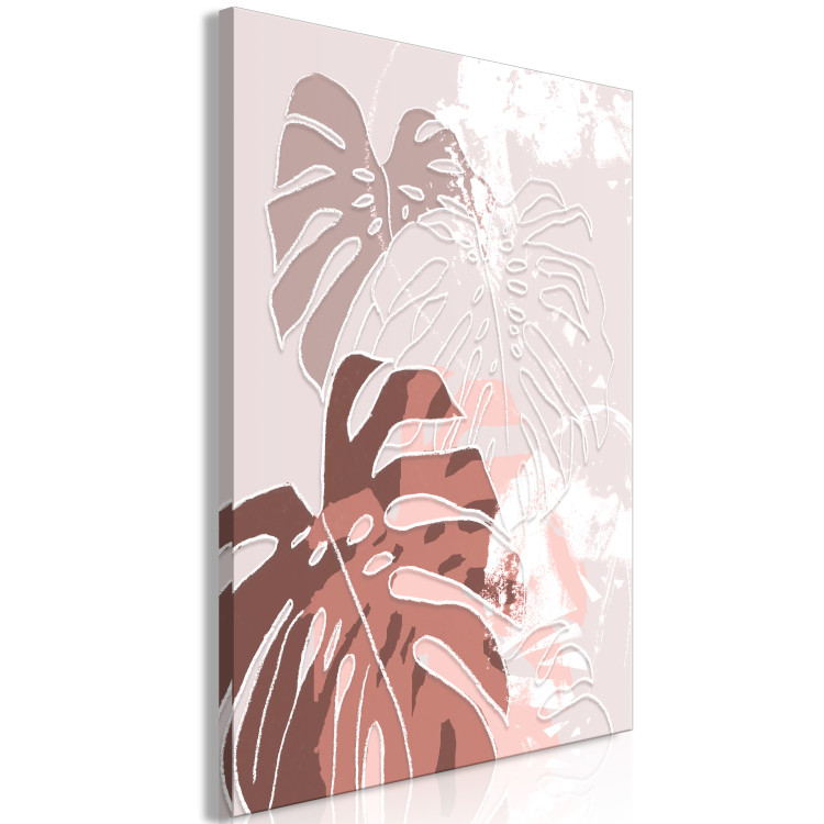 Canvas Botanical cliches - pastel exotic monstera leaves 119117 additionalImage 2