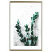 Poster Eucalyptus Scent - green plant leaves on a concrete texture background 123417 additionalThumb 16